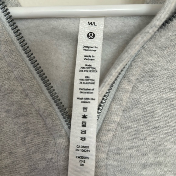 Lululemon Scuba Cropped/Oversized Half-Zip Hoodie, M/L - Picture 5 of 13